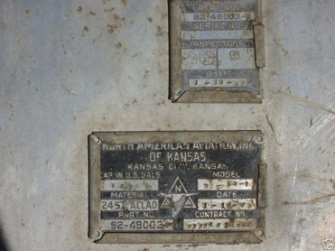 B-25D ferry tank inspection plate