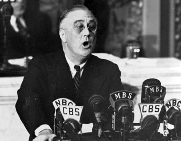 FDR giving his "Date of infamy" speach