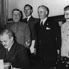Soviet foreign minister Vyacheslav Molotov signing the Nonaggression pact between Russia and Germany